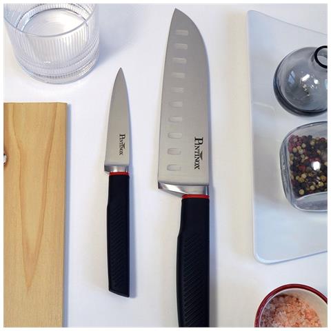 Coltello Spelucchino Professionale Living - Lama da 9 cm in Acciaio Inox Forgiato - Manico Antiscivolo Design Rosso - Ideale per Pelare, Incidere e Lavori di Precisione - per Uso Domestico e Professionale - Made in Italy - Foto 2