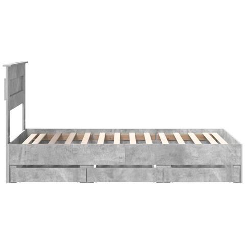 Struttura del letto con cassetto Grigio cemento 75 x 190 cm - Foto 9