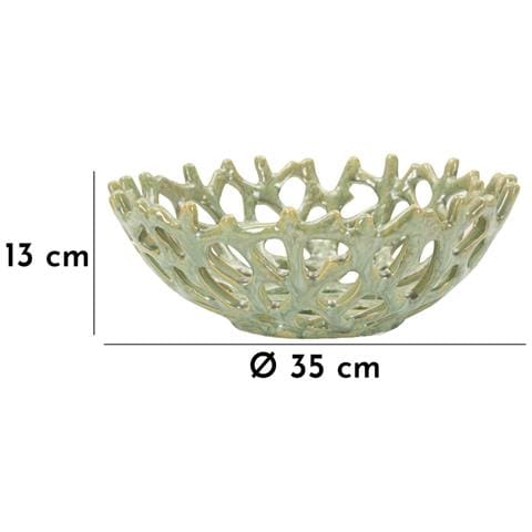 Vassoio Vkh858-verde-ceramica-35x35x13 Cm - Foto 7
