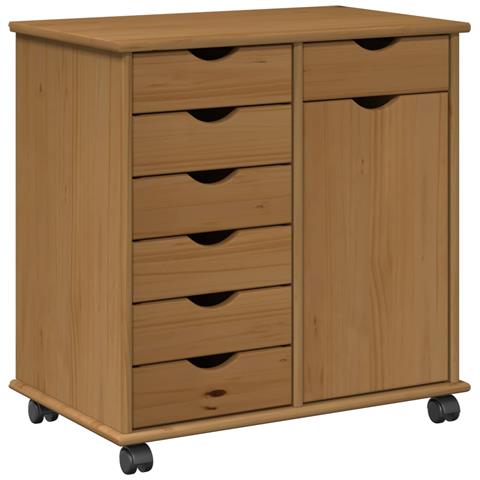 Mobile con Ruote con ruota Marrone miele 63,5 x 39 x 65,5 cm - Foto 1