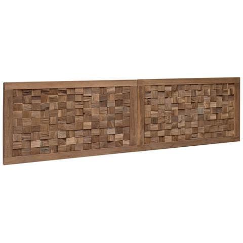 Testiera Naturale Legno di teak solido - Foto 1