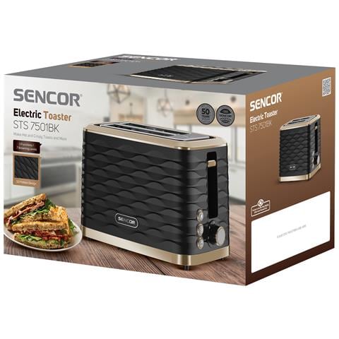 STS 7501BK tostapane 7 2 fetta /e 930 W Nero, Oro - Foto 11