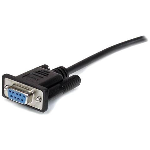 Cavo seriale diretto RS232 DB9 3m nero - M / F - Foto 3
