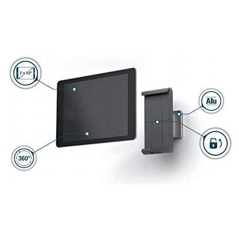 Porta Tablet da Muro per Tablet da 7" a 13" Colore Argento Metallizzato - Foto 7