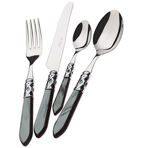 Posate Aladdin, Set 24 Pz. Scatola Compact - Nero Cromata - Foto 1