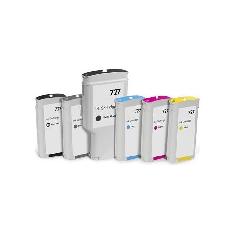 Nero Opaco CompatibileHp Designjet T1500, T2500, T920-130ml #727 - Foto 1