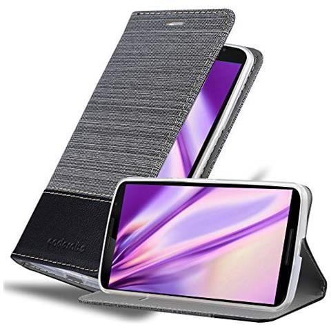 Custodia Compatibile Con Lenovo Google Nexus 6 / 6x In Grigio Nero - Coperchio Protettiva Con Chiusura Magnetica, Funzione Stand E Tasca Per Le Carte - Foto 1