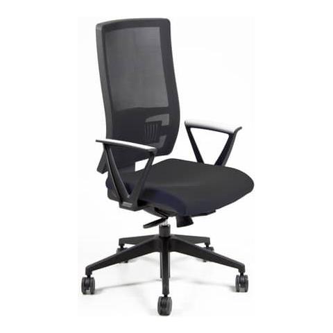 Sedia Operativa Girevole Nereide Ndae Schienale In Rete - Rivestimento Ignifugo Nero - Ndae / in - Foto 1