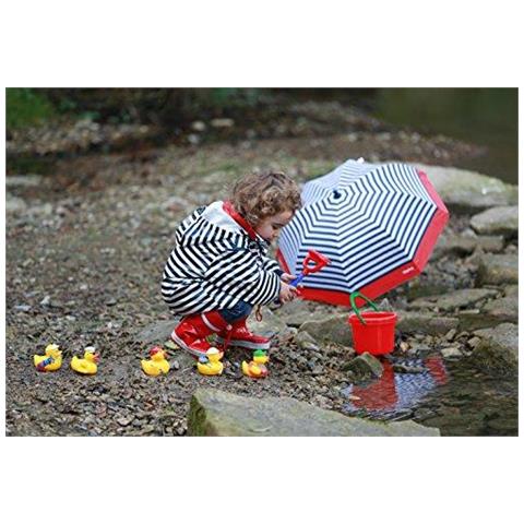 4485-40 Bambini Marittimo Ombrello A Righe Blu (marino Bianco 171) Un Formato - Foto 2