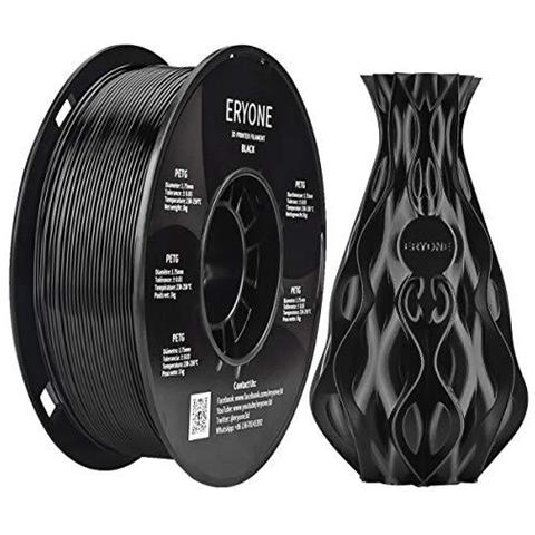 Filament Petg 175 Millimetri Petg Nero Stampante Petg Filamento Per Il 3d 1kg 1 Bobina (nero) - Foto 1