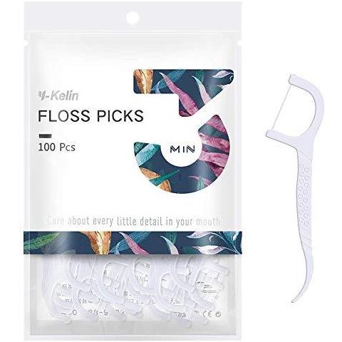 Filo Interdentale-100 Pz Filo Interdentale Stuzzicadenti Denti Stick Stuzzicadenti Picks Floss La Pulizia Dei Denti (100 Picks)  - Foto 1