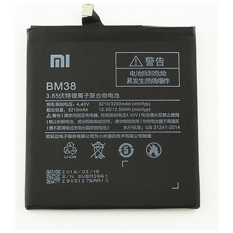 Batteria Litio Interna Di Ricambio Bm38 3260mah Mi4s Bulk - Foto 1