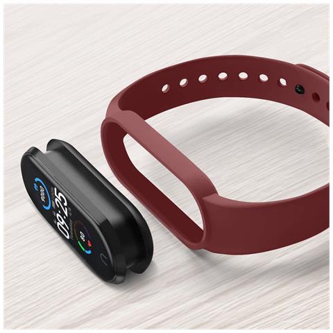 Cinturino Xiaomi Mi Band 5 E 6 Silicone Premium Soft-touch Leggero Marrone - Foto 8