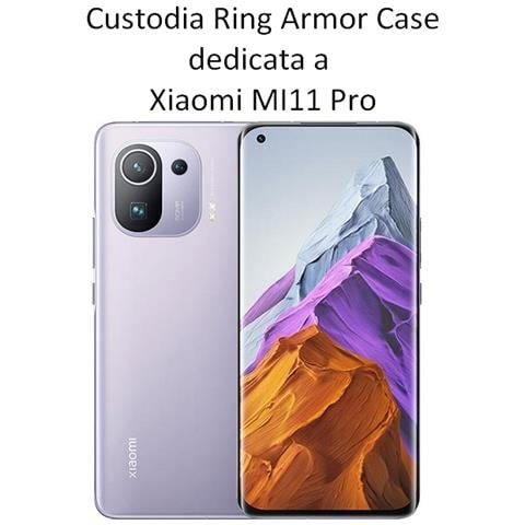 Custodia Alta Protezione Con Anello Per Xiaomi Mi 11 Pro Black - Foto 2