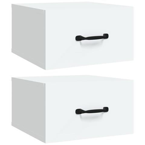 Comodini A Muro 2 Pz Bianchi 35x35x20 Cm - Foto 1