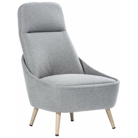 Sedia Da Ufficio Dunedin, Seduta Da Attesa Per Ufficio, Poltrona Ergonomica, 77x65h100 Cm, Grigio - Foto 1