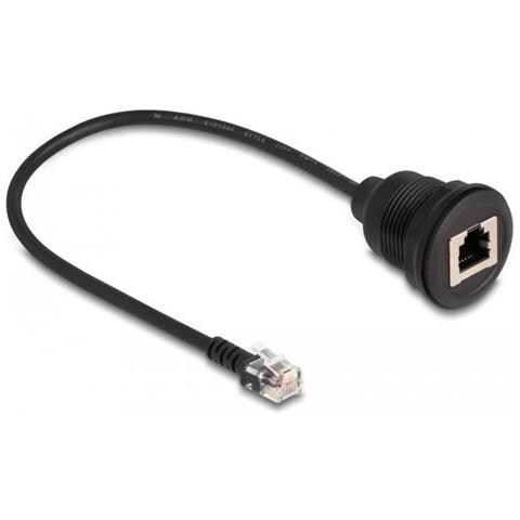Cavo Rj12 Da Spina Rj12 A Presa Rj12 Per Installazione 30 Cm Nero - Foto 4