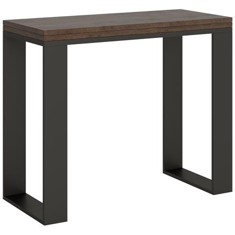 Consolle Apribile 90x45/90 Cm Tecno Libra Telaio Antracite - Noce - Foto 5