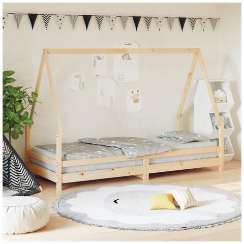 Giroletto per Bambini 80x200 cm in Legno Massello di Pino - Foto 1