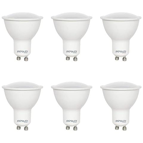 Pack 6 Pezzi Spot Led Gu10 5w (equivalente 40w) - Luce Bianca Calda 2800k - 400 Lumen - Faretto Led Gu10 - 50x57mm Angolo 120° - Foto 1