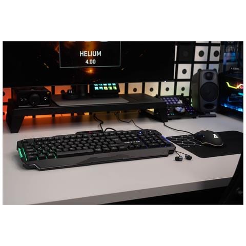 Combo Helium tastiera Mouse incluso Gaming USB AZERTY Francese Nero - Foto 2