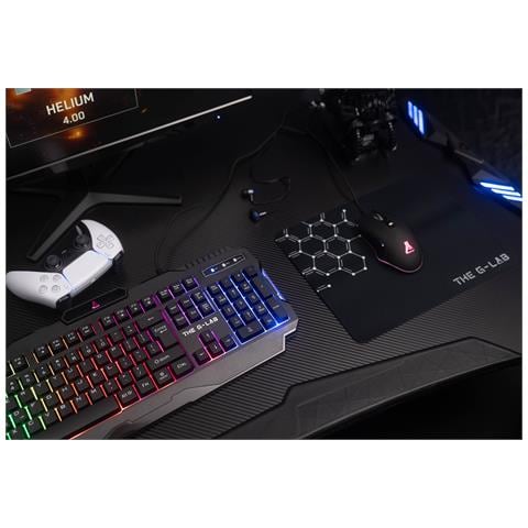 Combo Helium tastiera Mouse incluso Gaming USB AZERTY Francese Nero - Foto 9