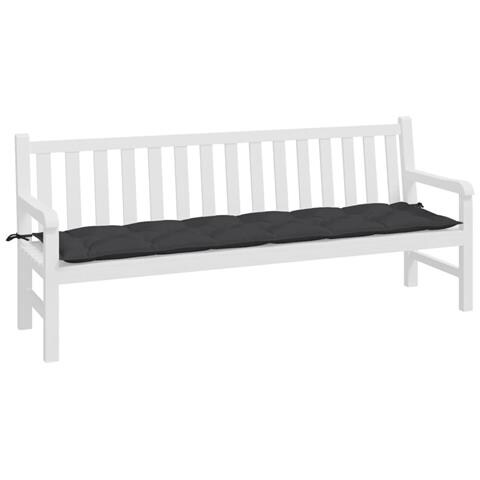 Cuscino Per Panca Nero 200x50x7 Cm In Tessuto Oxford - Foto 3