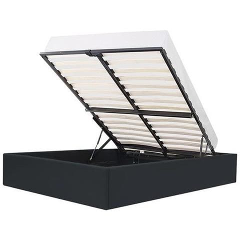 Letto Contenitore Per Adulti 140 X 190 Cm - Simil Nero - Foto 1