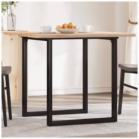 Telaio Gambe A O Per Tavolo Da Pranzo 60x60x73 Cm In Ghisa - Foto 3
