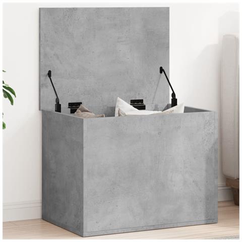 Contenitore Grigio Cemento 60x42x46 Cm In Legno Multistrato - Foto 1