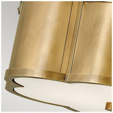 Lampadario Contemporaneo Chance Acciaio Ottone Antico Vetro 2 Luci E27 - Foto 2