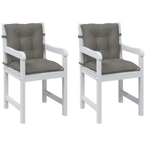 Cuscini Sedia Schiena Bassa 4 Pz Grigio Mélange 100x50x7 Cm - Foto 8