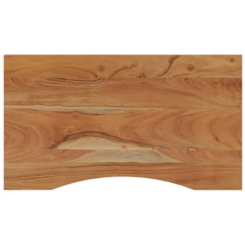 Piano Scrivania 80x50x2,5 Cm Rettangolare Legno Massello Acacia - Foto 2
