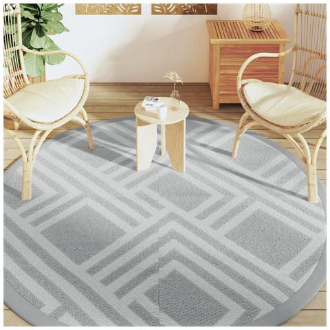 Tappeto Da Esterno Grigio 200 Cm In Pp - Foto 3