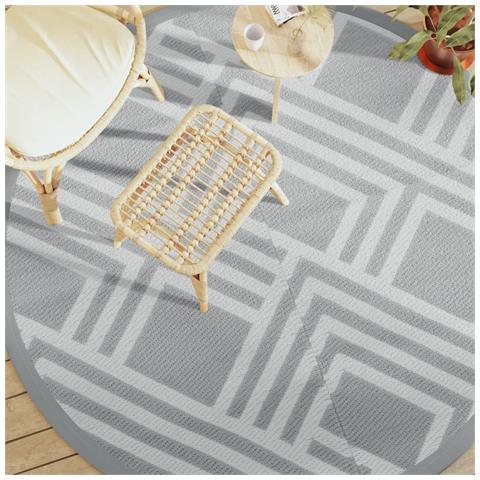 Tappeto Da Esterno Grigio 200 Cm In Pp - Foto 1