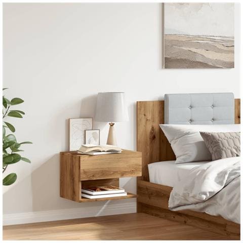 Comodino A Muro Rovere Artigianale - Foto 3