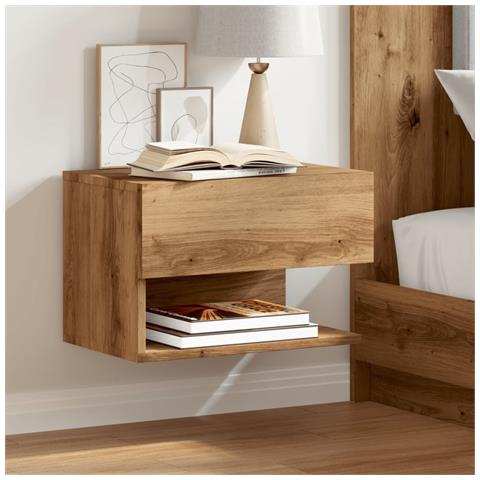 Comodino A Muro Rovere Artigianale - Foto 1