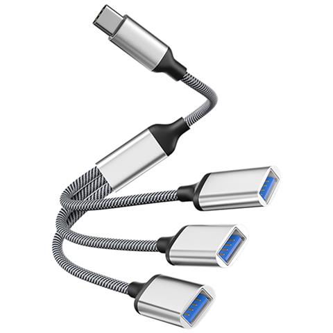 Adattatore Splitter Da Tipo C A Hub Usb A 3 Porte Silver - Foto 1