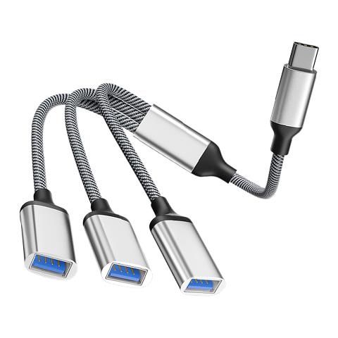 Adattatore Splitter Da Tipo C A Hub Usb A 3 Porte Silver - Foto 2