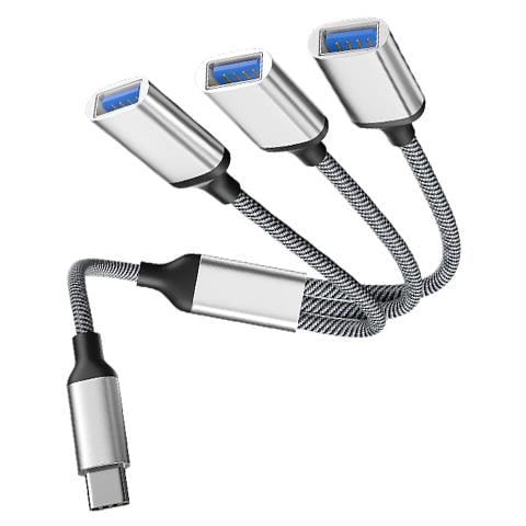 Adattatore Splitter Da Tipo C A Hub Usb A 3 Porte Silver - Foto 3