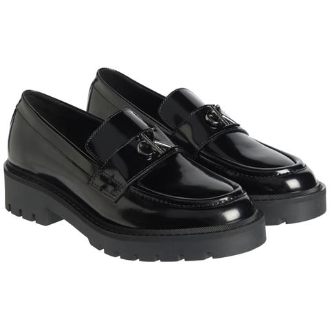 Combat Loafer Mocassino Pelle Scarpe Donna Nero Eu 38, Yw0yw01503 0gt - Foto 1
