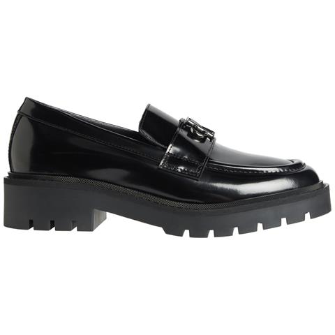 Combat Loafer Mocassino Pelle Scarpe Donna Nero Eu 38, Yw0yw01503 0gt - Foto 2