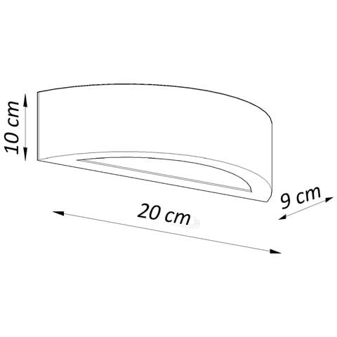 Lampada Da Parete In Ceramica Atena 20 Sl. 1458 - Moderno Lampade Da Parete Bianco 10x20x9 Cm - Foto 2