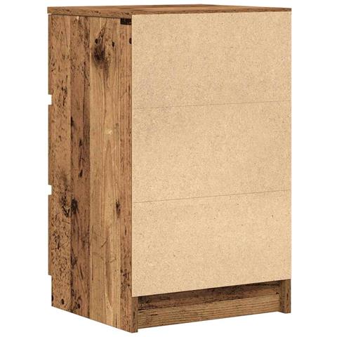 Comodino con 3 Cassetti Legno Antico 39x35x65 cm - Foto 2