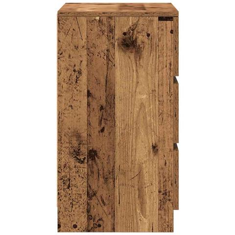 Comodino con 3 Cassetti Legno Antico 39x35x65 cm - Foto 9