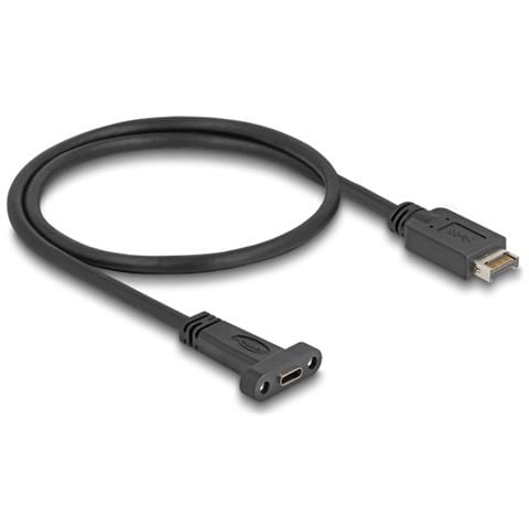 Cavo USB 10 Gbps USB Tipo-E Chiave A 20 pin maschio per USB Type-C femmina per montaggio a pannello da 50 cm - Foto 1