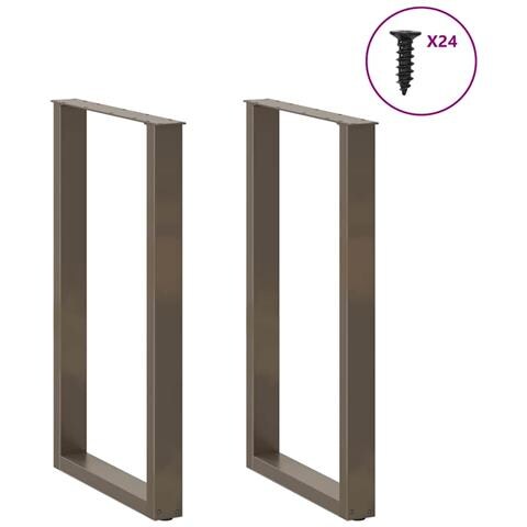 Gambe Tavolino Caffè A U 2 Pz 60x(100-101) Cm In Acciaio - Foto 3