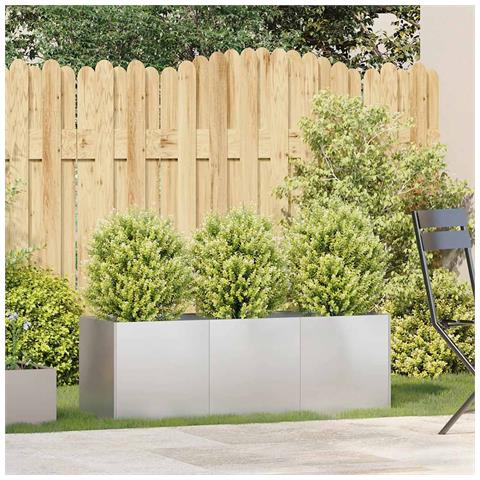 Fioriera 120x40x40 Cm In Acciaio Inox - Foto 3