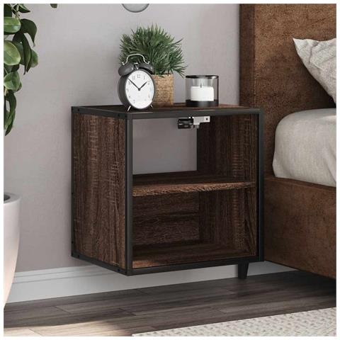 Comodino A Muro Rovere Marrone 40x31x39,5 Cm - Foto 1