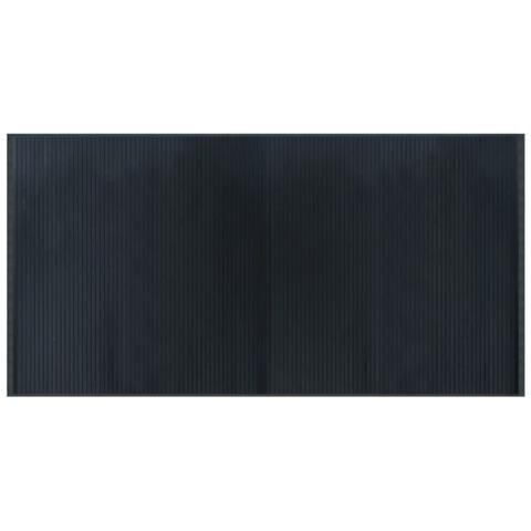 Tappeto Rettangolare Grigio 100x200 Cm In Bambù - Foto 1